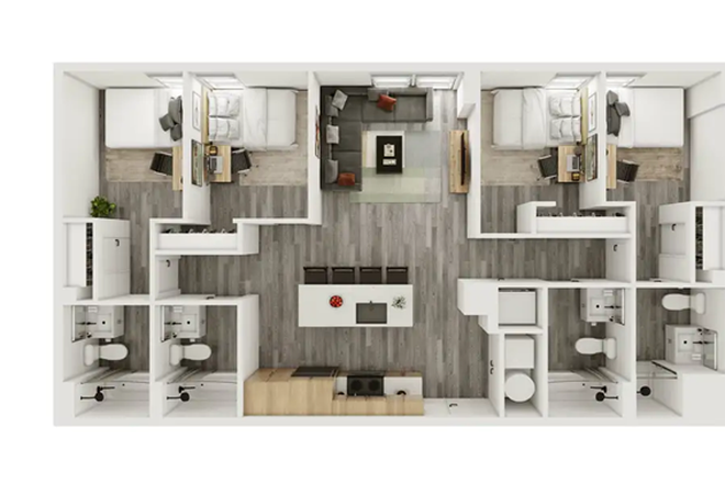 PRIVATE BEDROOM AND BATH IN 4B/4BA UNIT - VERVE APARTMENT - 5 MINUTES FROM CAMPUS, RESORT AMENITIES!