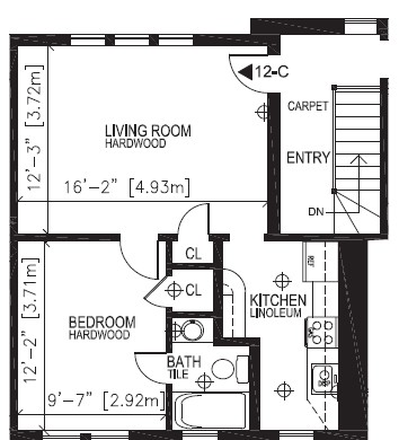 Floor plan - Ambient apartment close to campus full of character and charm