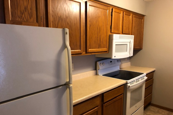 Kitchen - Updated 2 Bedroom FREE Parking! Walk to Class UIHC, Law, Pharmacy, Dental Kinnick!! On Bus Route! Apartments