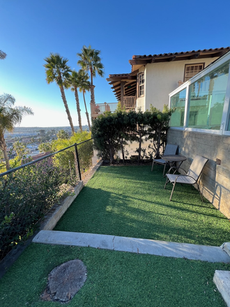 View from private backyard looking to Mission Bay - Private Room with Private Bath.  Views, Private Yard & Short Walk to Trolley. Rental