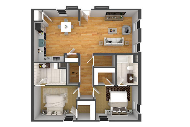 2 Bedroom 2 Bathroom - Alabama Apartments-Walk to Class!