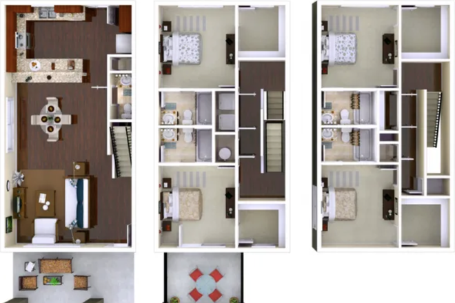 Stafford Floor Plan - The Retreat Apartment/Close to Campus