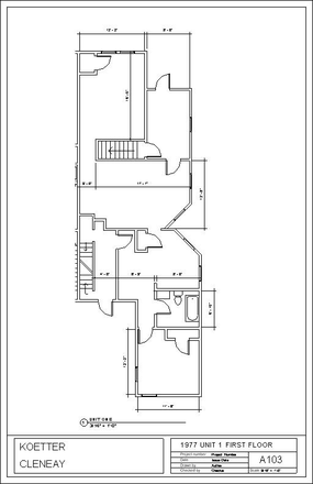 floor plan - Two bedrooms, large rooms, remodeled 5 years ago