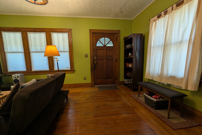 Front room, facing entrance - Charming two-bedroom bungalow close to campus