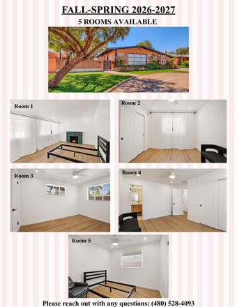Available bedrooms - House For Rent!