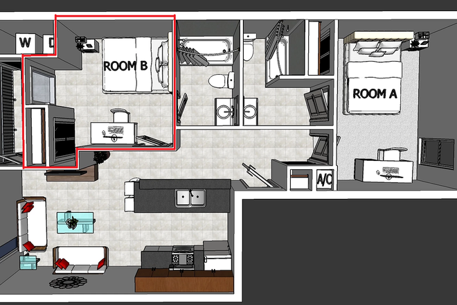 Floor plan - College Town at USF apartments (sublet)