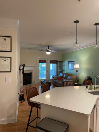 View of living room when entering condo - Fully Furnished 2 Bed/2 Bath Private Condo on James Island Near MUSC and Folly Beach