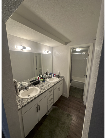 Sink/ bathroom - The Lodge Apartments, Very close to campus, with pool
