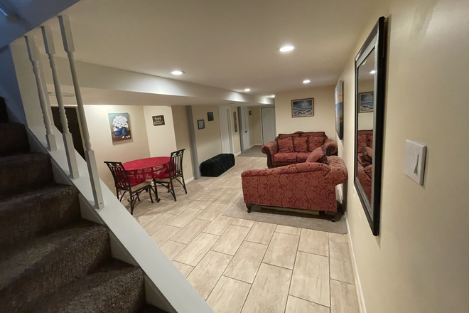Overall View of Basement - Furnished Walkout Basement Apartment (2 Bed, 1 Bath) | on UMD Shuttle Route