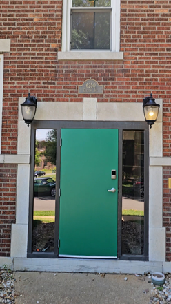 Front Door - 6250 Clemens Avenue University City, Wash U bus stop on property