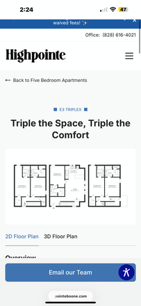 Floorplan for the unit (bedroom E would be yours) - Highpointe Duplex