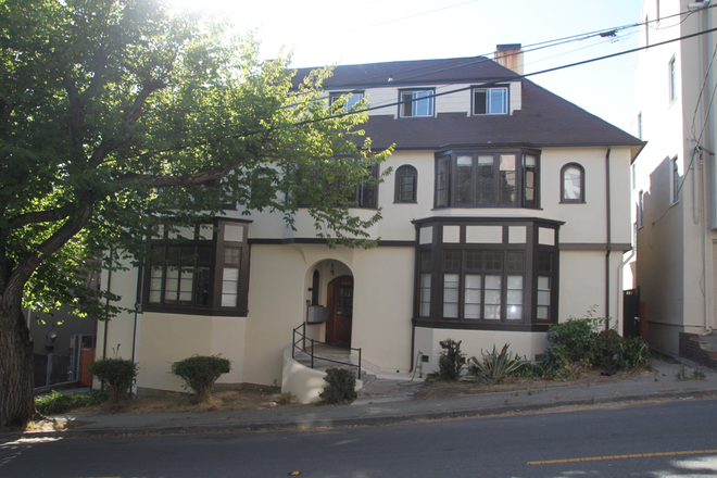 Street view of building.  Unit is located in a courtyard through a gate to the left of the building. - 2317 Le Conte, Studio and One Bedroom Apartments, Affordable and Very, Very, Very Close to Campus