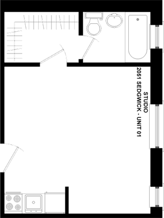 Floorplan (the image got cut off) - Subleasing Studio Apartment from December to September (with option to renew)