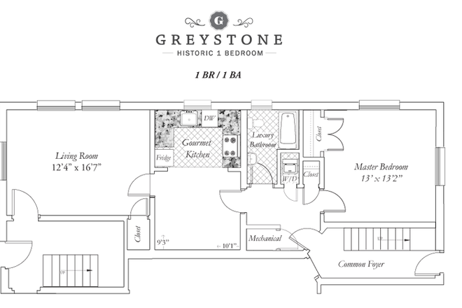 Floorplan - Greystone Apartments Single, Summer sublease