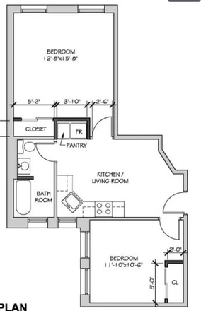 Floorplan - Spacious room close to campus