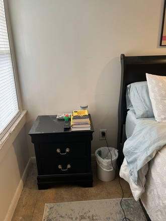 Bedroom Night Stand - Fall Semester Sublet – Furnished 1 Bed in 5BR Apartment at 7129 Freret St (2 Min Walk to Tulane)
