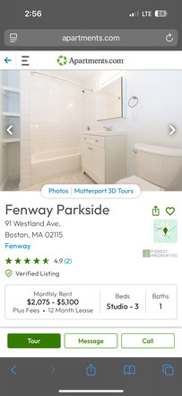 Bathroom - 2 bed apartment
