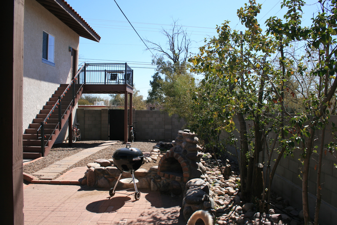 Stairs leading to apartment - Large one bedroom apartment that shares a common area with main house
