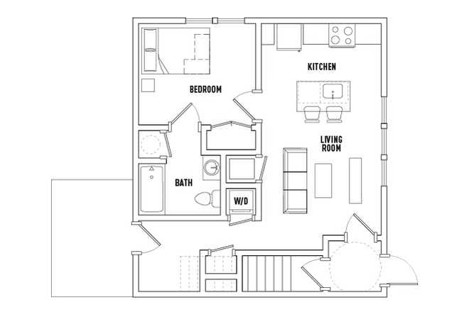 Floor plan - 1BR apt for PU faculty/staff only-South Stanworth Dr-Princeton