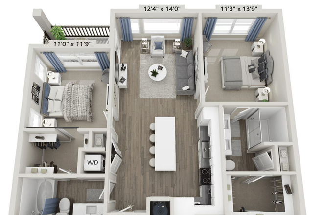 The room for rent is the larger one, with private closet/bathroom - Savanna Nine Mile Apartments