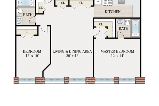 floor plan - Ribbon Mills Apartments