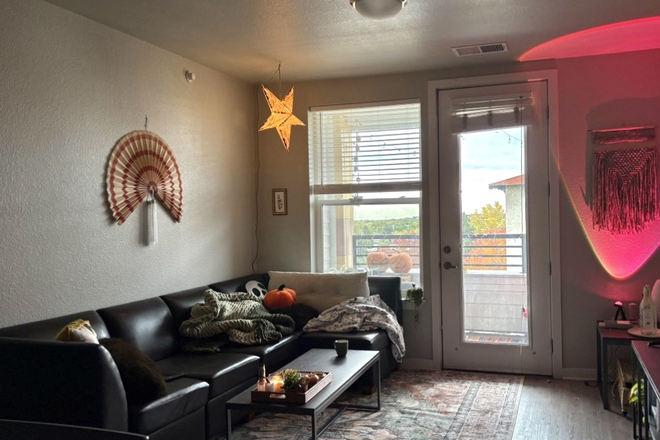 living room with balcony - *SPRING RELET * AMAZING LOCATION*  FIRST MONTH'S RENT IS FREE!* U CLUB 820 28th street Apartments
