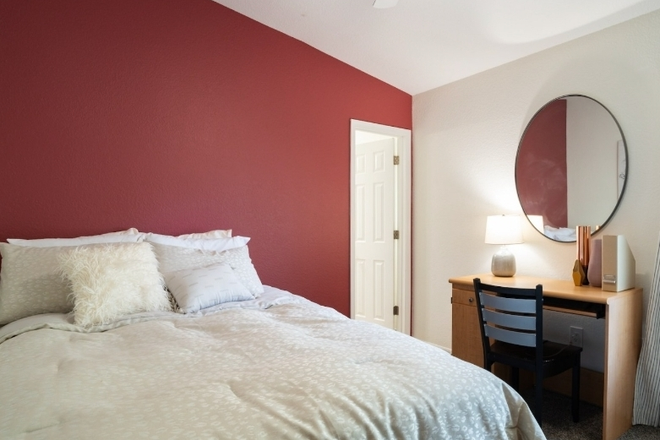 Demo room of the bedroom can send better picture if wanted - University Townhomes at Charlotte