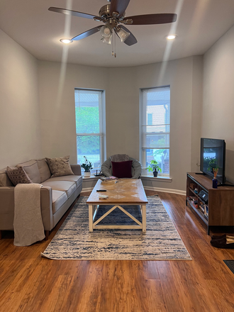 Living Room - Room in 2BR Rowhouse Apt – Hampden, Baltimore – Unfurnished Bedroom/Bath – Roommate Wanted