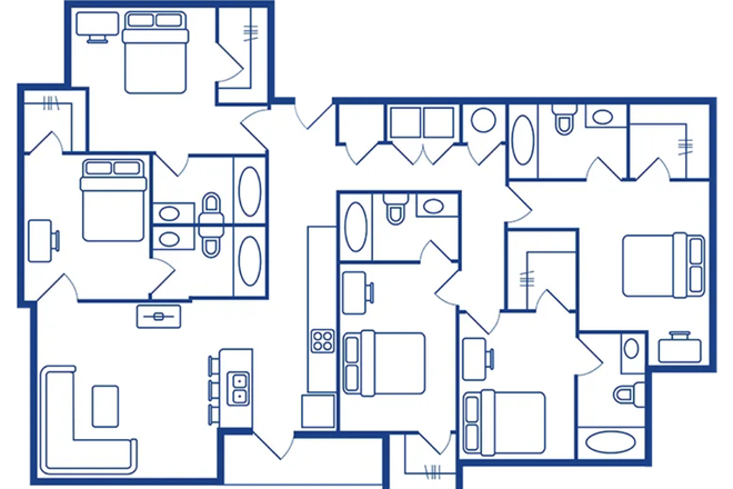 apartment layout - Lark Northgate apt close to campus