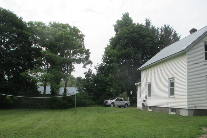 Side of House with Large Sunny Lawn Area suitable for garden and fire pit - Sunny House directly on Norwotock Bike Path