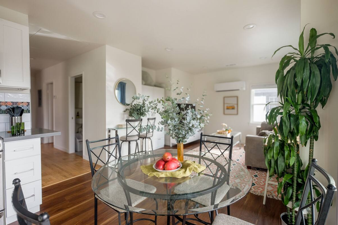 Living Room/Dining Area - Beautiful Modern Bright Furnished 3 BR 1.5 bath, Full top floor of  duplex
