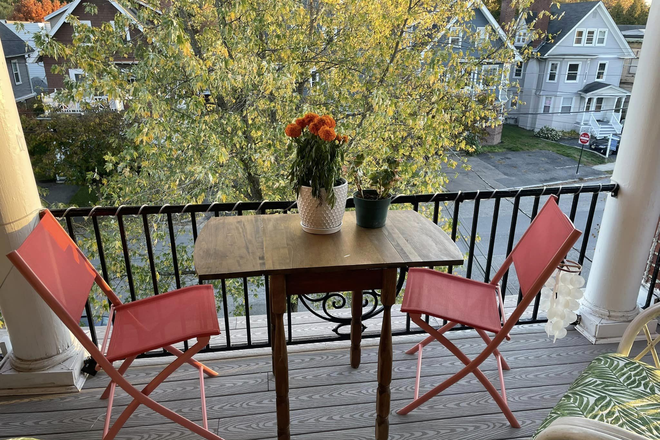 balcony great for friends over too - Beautiful 2BR Furnished Condo close to Wayland Sq + Blackstone Blvd for 2026