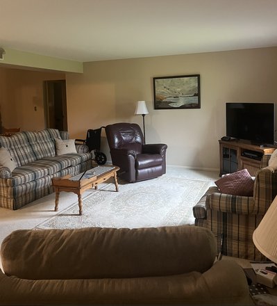 Large Living/Dining area - 3 Bedroom 3 Bath First Floor Condo with Patio Overlooking Park