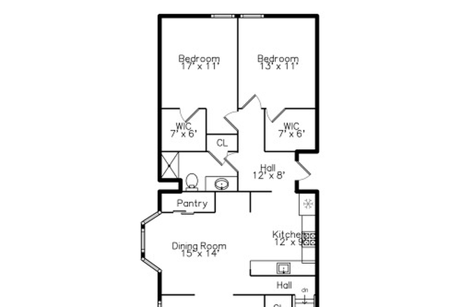 Main floor plan - FULLY RENOVATED 7 BED/3BATH HOME short walk to campus/athletic facilities, features recent addition