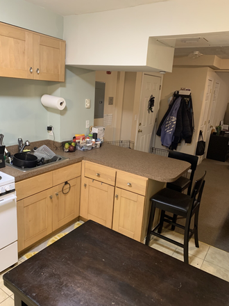 Visit hubrealtyproperties.com - Renovated one bedroom, basement level, on the T in Mission Hill, near HMS Apartments