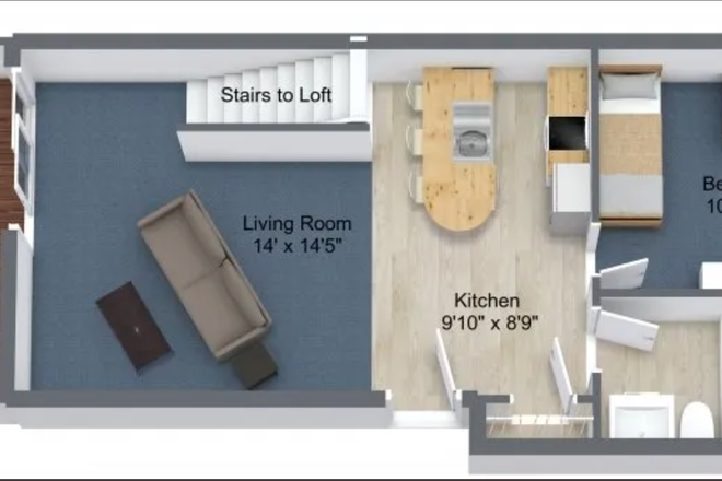Main Floor - The Lofts, East State College in Walking Distance to Penn State Campus