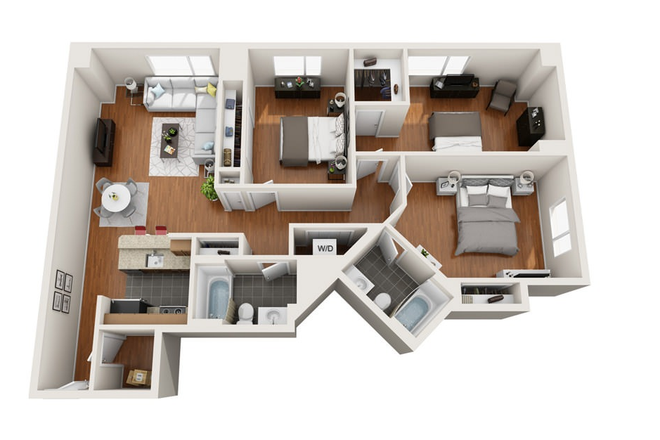 3 bed 2 bath - Peninsula Apartments 375-711