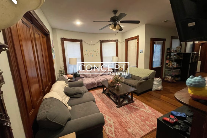 Living room - Spacious Apartment, 20 min walk to campus, 10 min walk to orange line