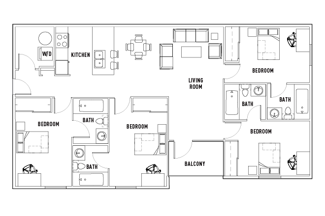 Floorplan - University Walk Apartments