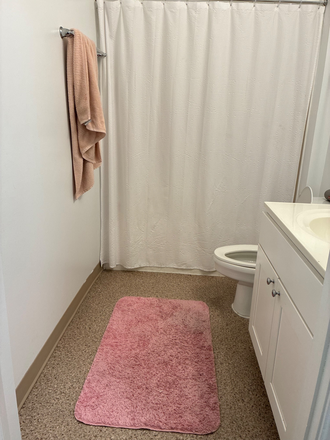 Spacious bathroom - South Campus Commons Apartments, on University of Maryland, College Park campus