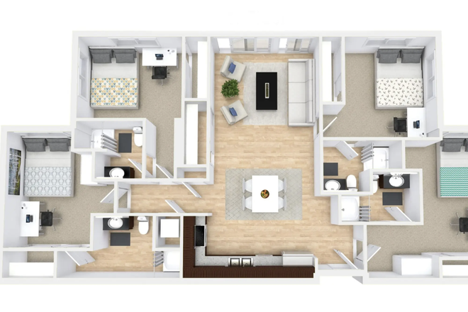 view from above - Saga Boulder - Apartment walking distance from campus