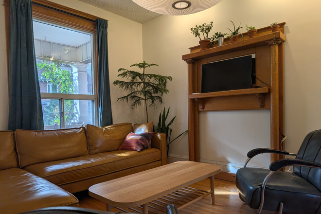 Living room - Furnished 1 bedroom apartment with large living room in the Junction