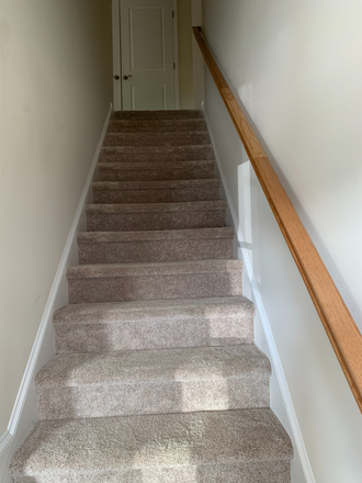 Stairs leading to bedrooms upstairs - Fully Furnished 3 Bedroom New Townhouse Central to Blacksburg/Salem/Roanoke