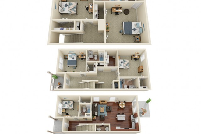 Talmadge 5x5.5 Floor Plan - 1 Room, 1 Bath Available in The Retreat – Talmadge 5x5.5 | Private Lease – $1,099/month