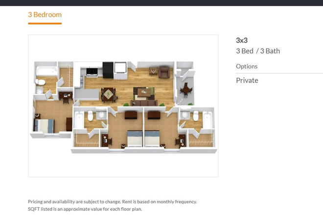 3 bedroom - The Heights of Knoxville