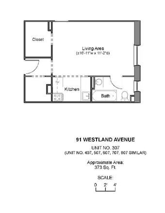 floorplan - Pet Friendly Studio No Fee Apartments