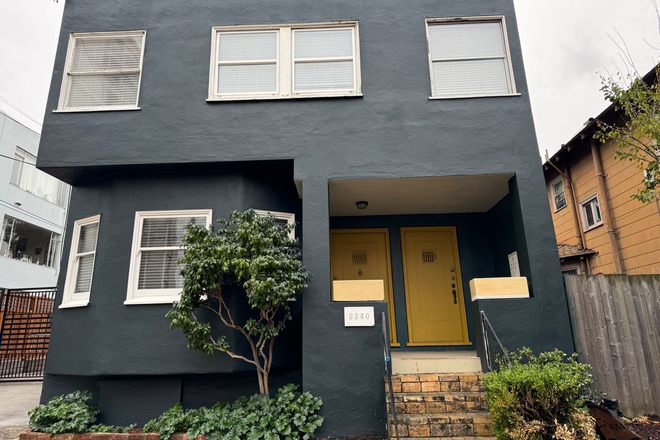 View from the street.  Entrance is the left door - Beautifully remodeled duplex - 10 minute walk from UC Berkeley Rental