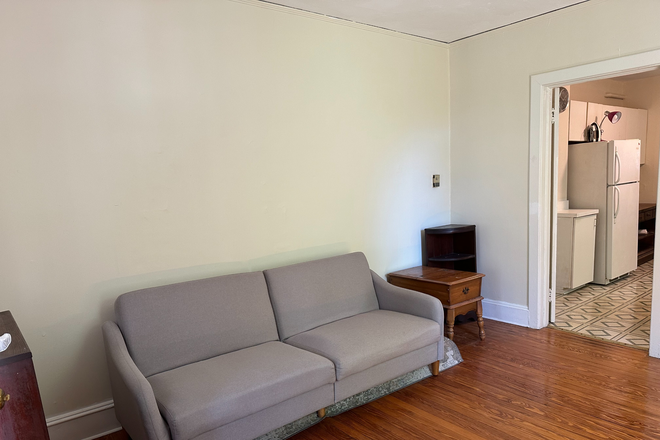 Living room with futon sofa - 1BR apt-Wilton St-Princeton