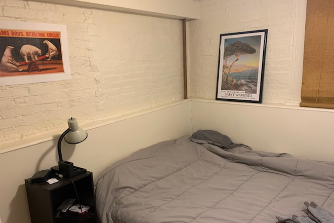 Bedroom, closet out of view. - Beautiful apartment, quiet tree-lined St. mid-Cambridge, near MIT, Harvard, Central, Harvard, Inman