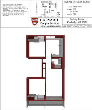 Plan - 2 Bedroom at Peabody Terrace Apartments
